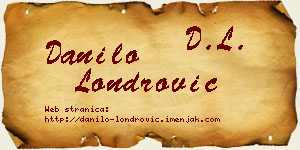 Danilo Londrović vizit kartica